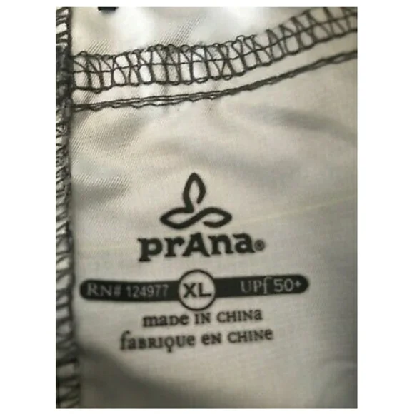 PRANA Men's Board Shorts Swim Trunks Gray Blue UPF